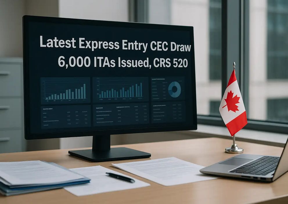 Latest Express Entry CEC Draw: 6,000 ITAs Issued, CRS 520