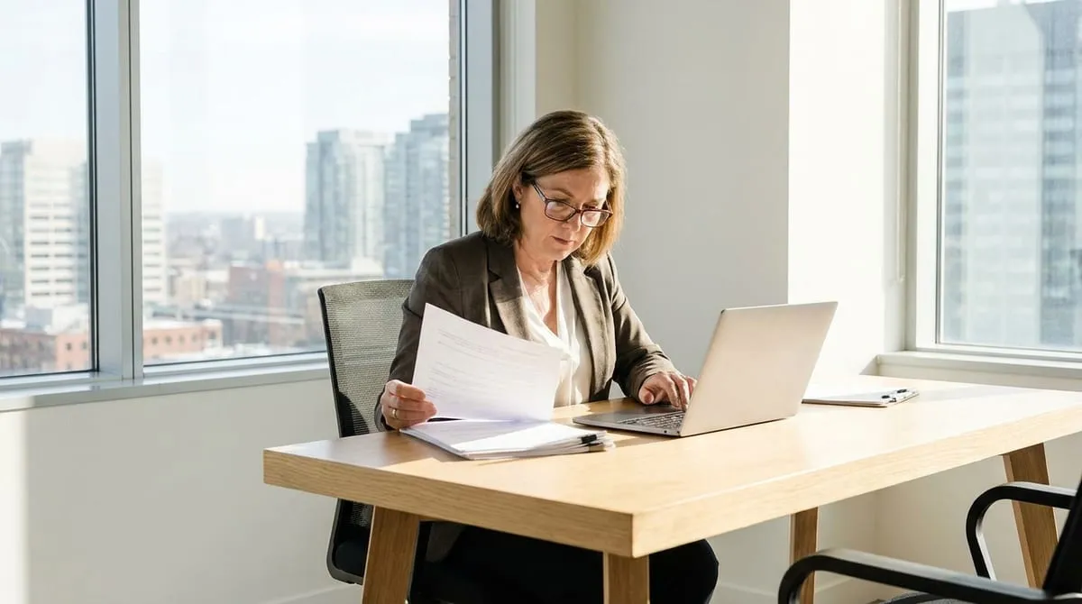 Immigration consultant reviewing Express Entry draw details