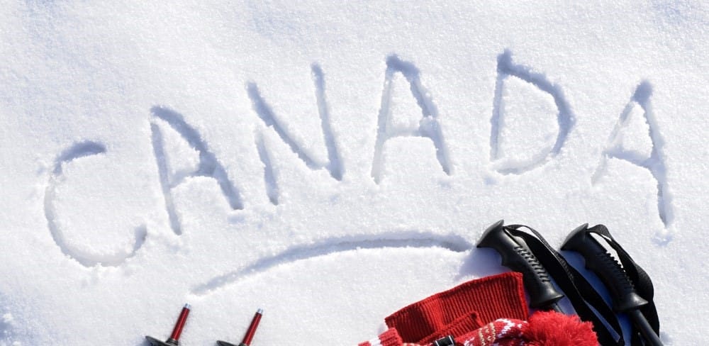 Canada written on the snow