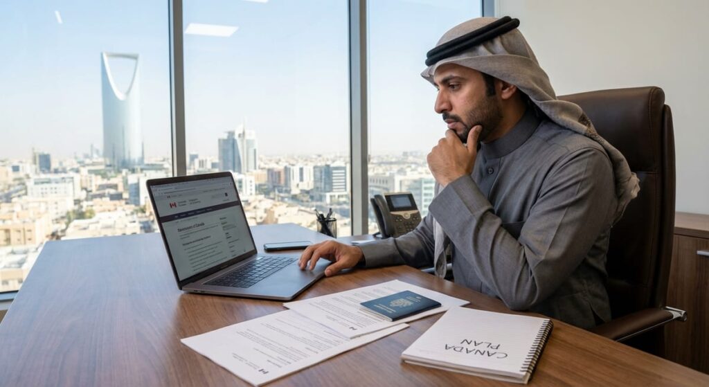 A professional in Riyadh planning his immigration to Canada
