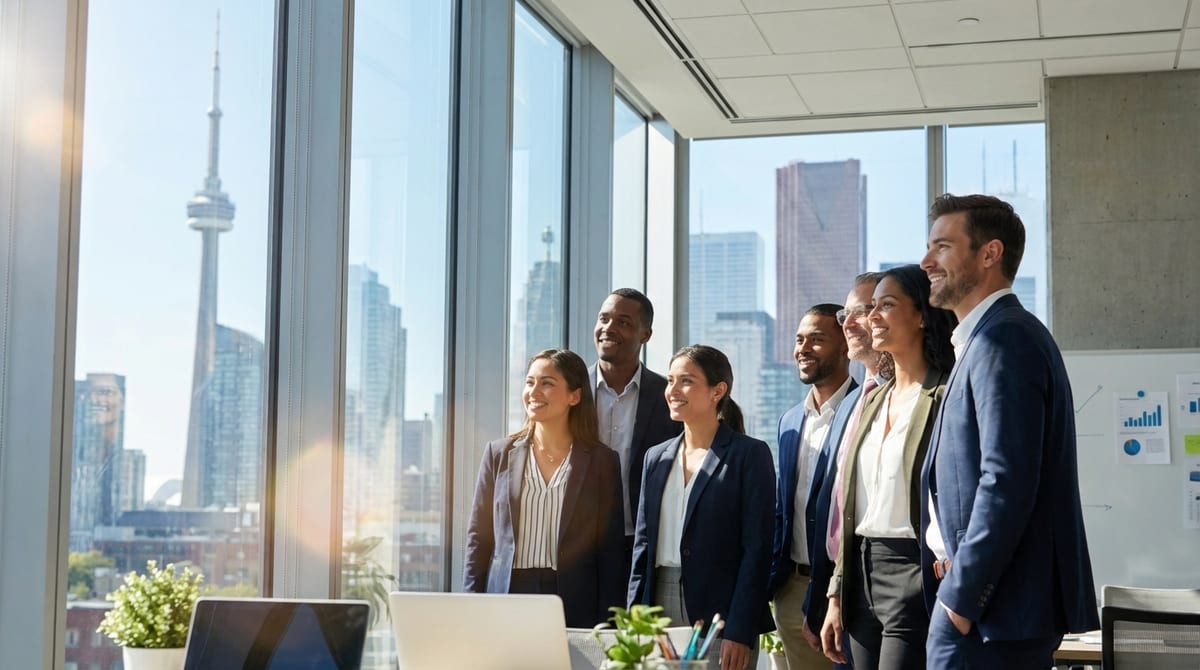 professionals looking at the toronto skyline repre 1776216029312